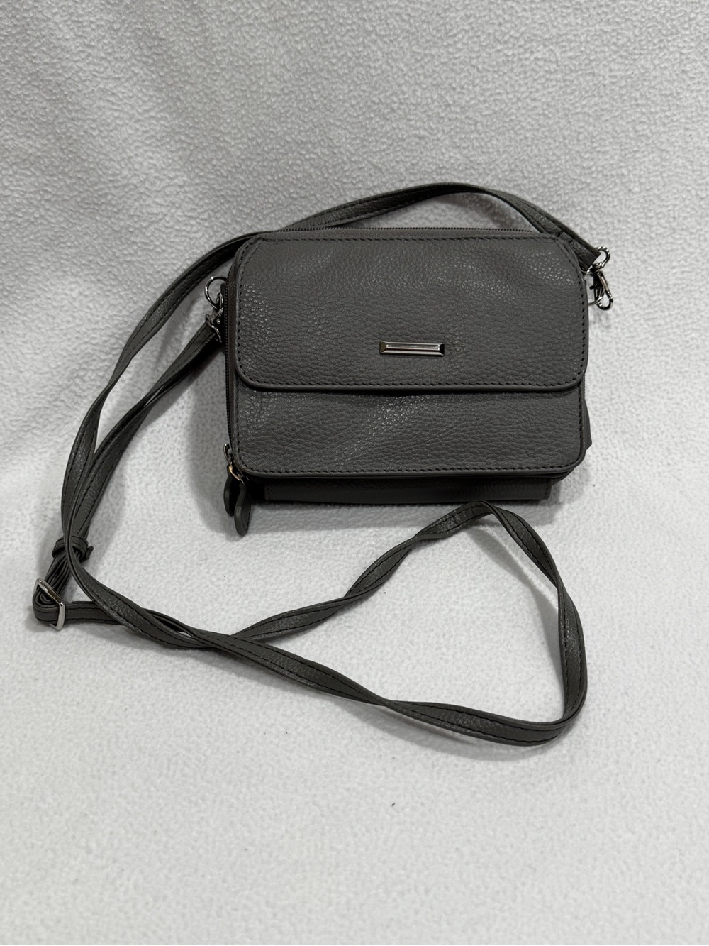 Classic Gray Crossbody Bag - Women